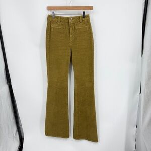 J crew Tall vintage flare pant in corduroy 25T tall tan khaki cn733 long 33.5”